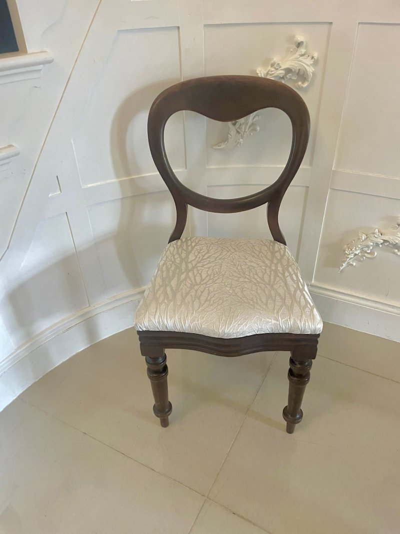 Pair of Antique Victorian Quality Mahogany Side Chairs - Image 8